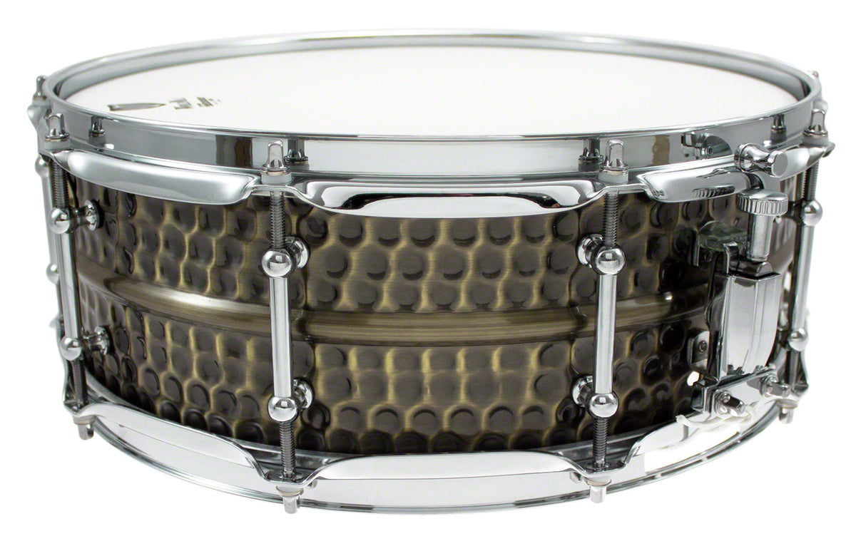 BKH-5014SH - BLACK DAWG 14" X 5" SNARE DRUM - HAMMERED BRASS SHELL