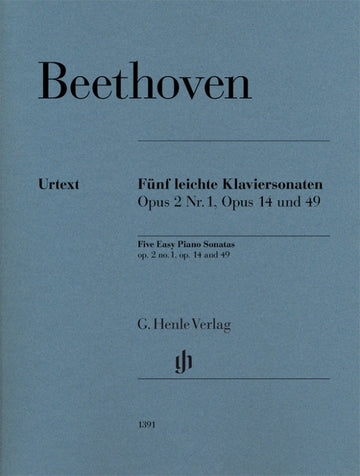 Beethoven L.V. - Fünf leichte Klaviersonaten Op.2/1 Op.14 & 49