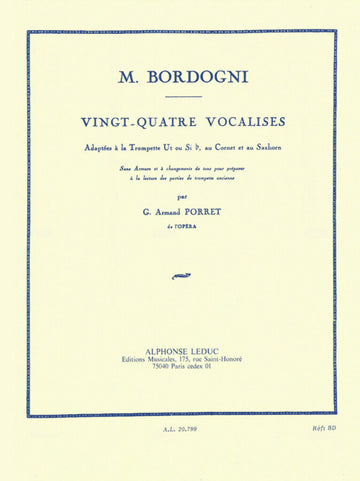 Bordogni. VINGT-quatre Vocalises - Trompette