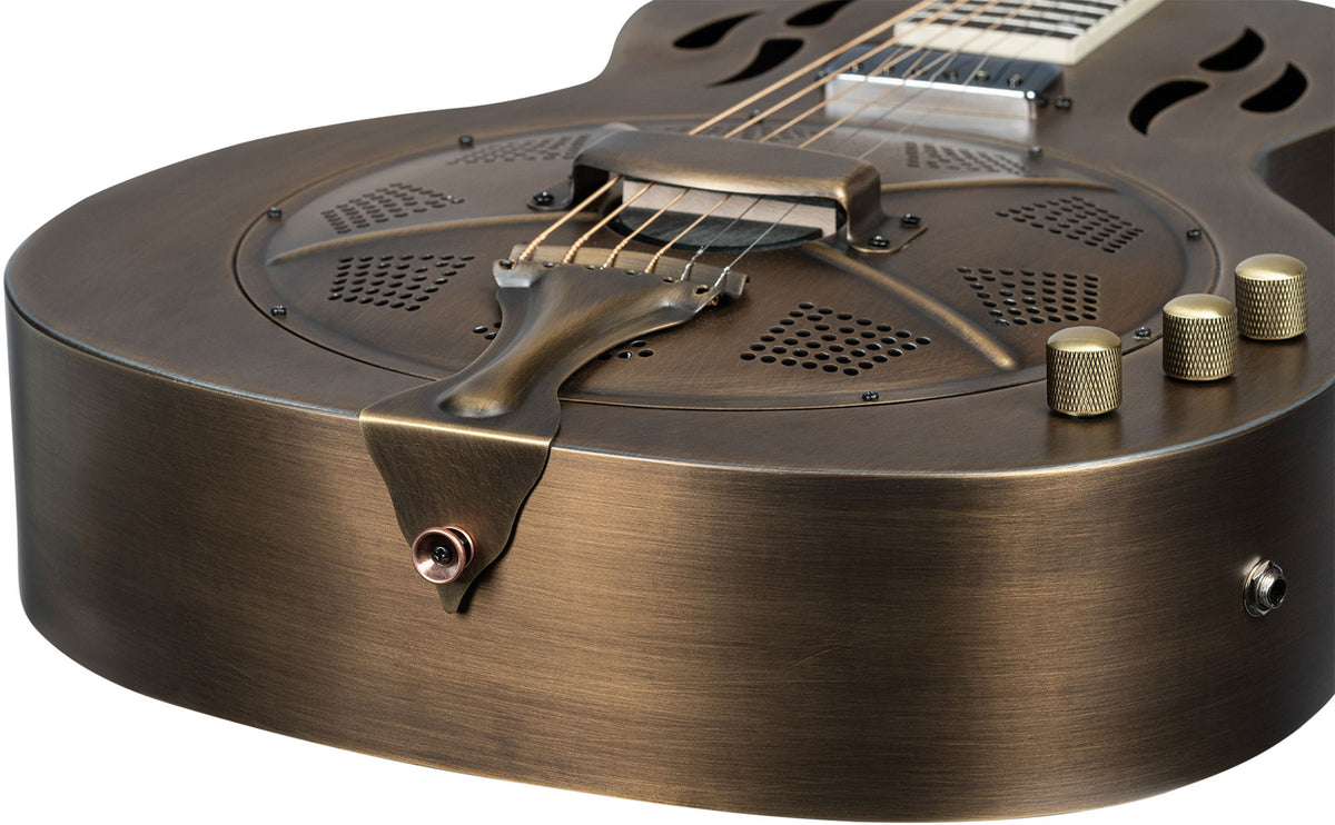 Americana 4/4 Chitarra resonator + custodia morbida professionale