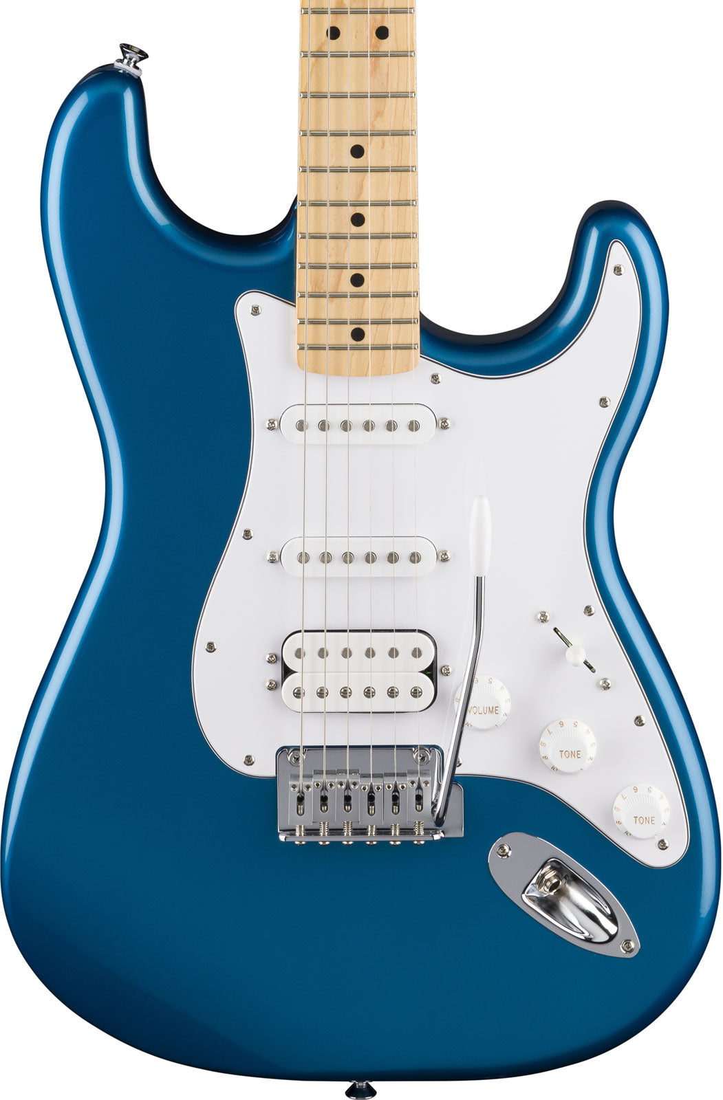Standard Stratocaster HSS MN White Pickguard Aqua Marine Metallic