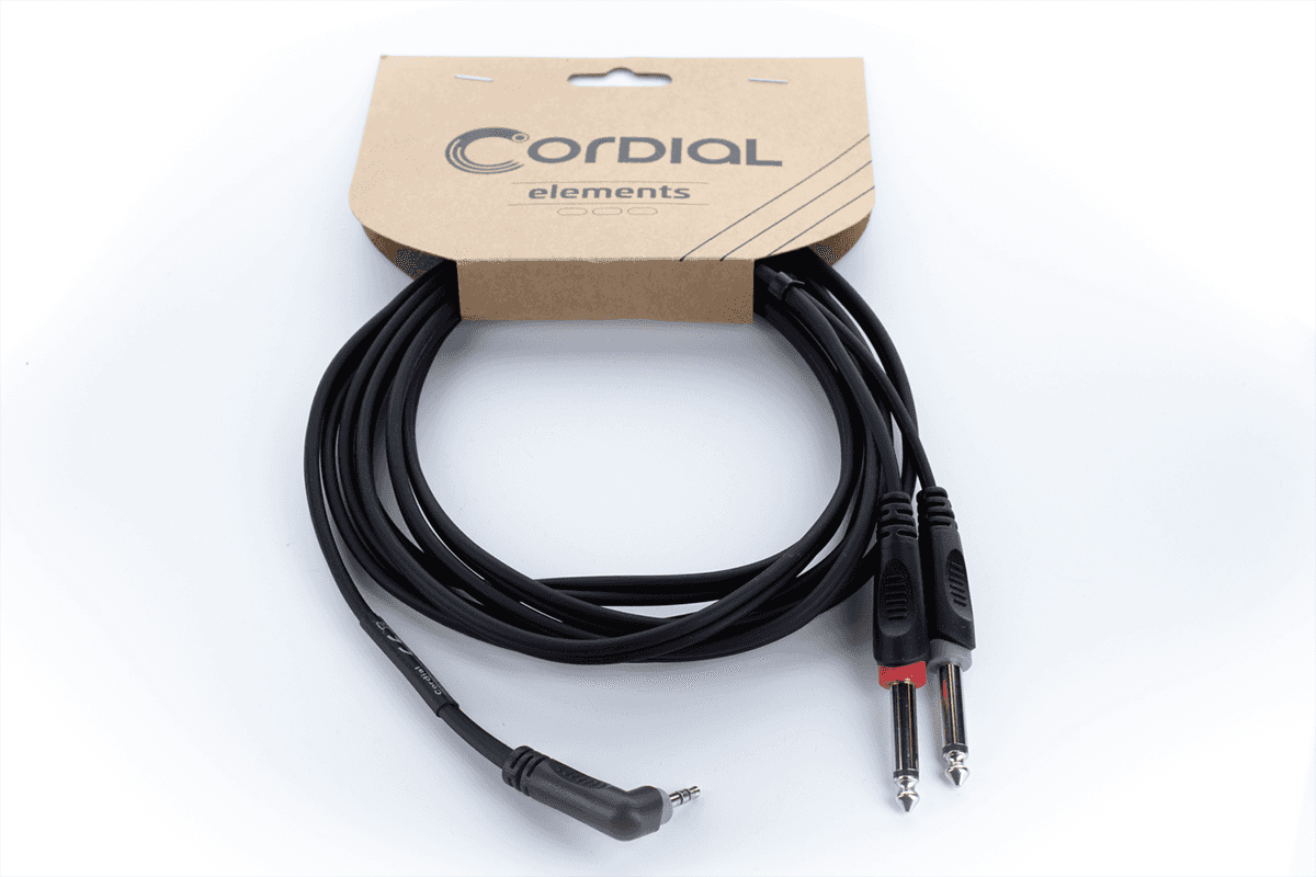Cavo Y Mini-jack Stereo Angolato / 2 Jack Mono 3 M
