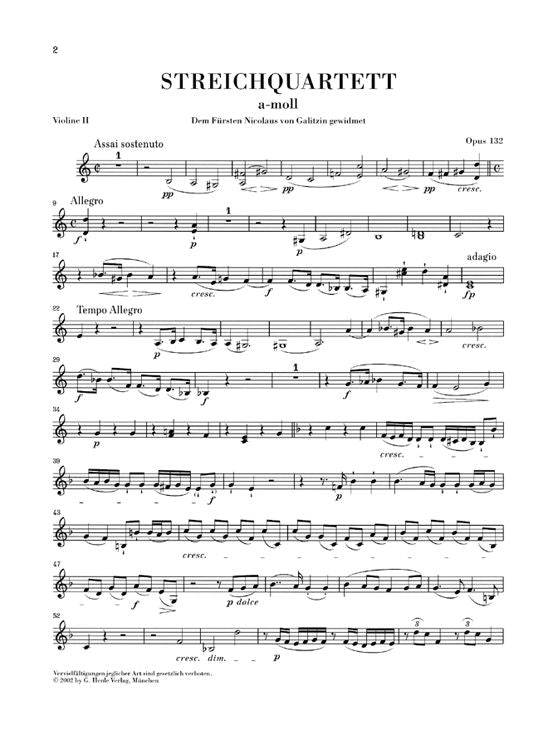 Beethoven L.V. - String Quartet A Minor Op. 132