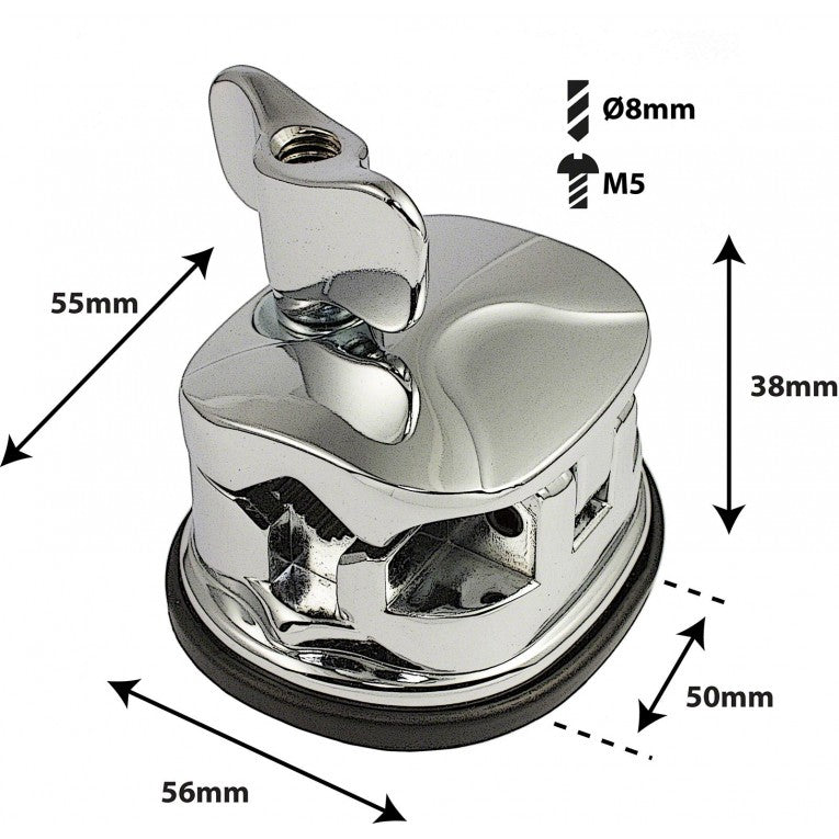 TB4 - Quadratische Deluxe Tom/Standtom-Halterung 50mm (X1)