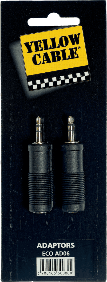 Adapter Klinke Stecker 3.5 MM Stereo Klinke Buchse 6.35 MM - 2er-Pack