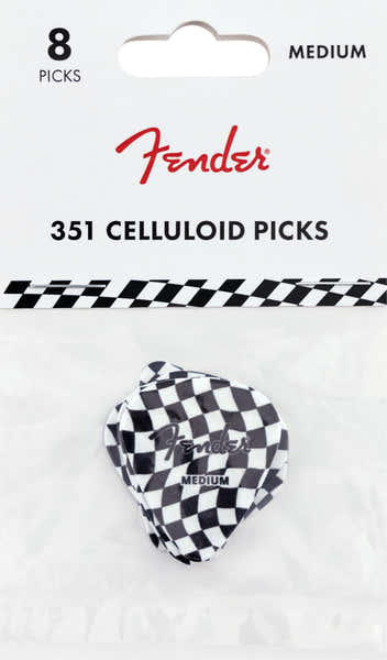 Fender WAVY CHECKERBOARD 351 CELLULOID PICKS (8)