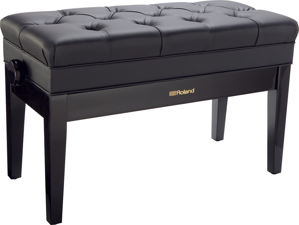 Doppelklavierbank RPB-D500 Schwarz glänzend