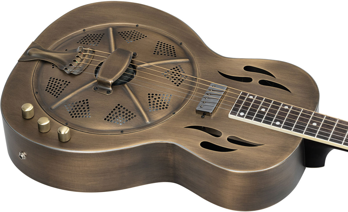 Americana 4/4 Chitarra resonator + custodia morbida professionale