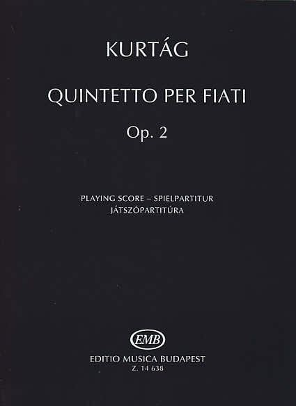 EMB (Editio Musica Budapest) KURTAG G. - QUINTETTO PER FIATI OP. 2 - CONDUCTEUR