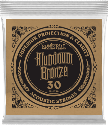 .030 ALUMINUM BRONZE WOUND ACOUSTIC GUITAR STRINGS