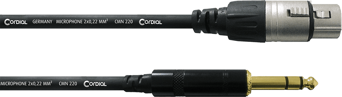 Câble Audio Stéréo XLR Femelle/jack Stéréo 6 M