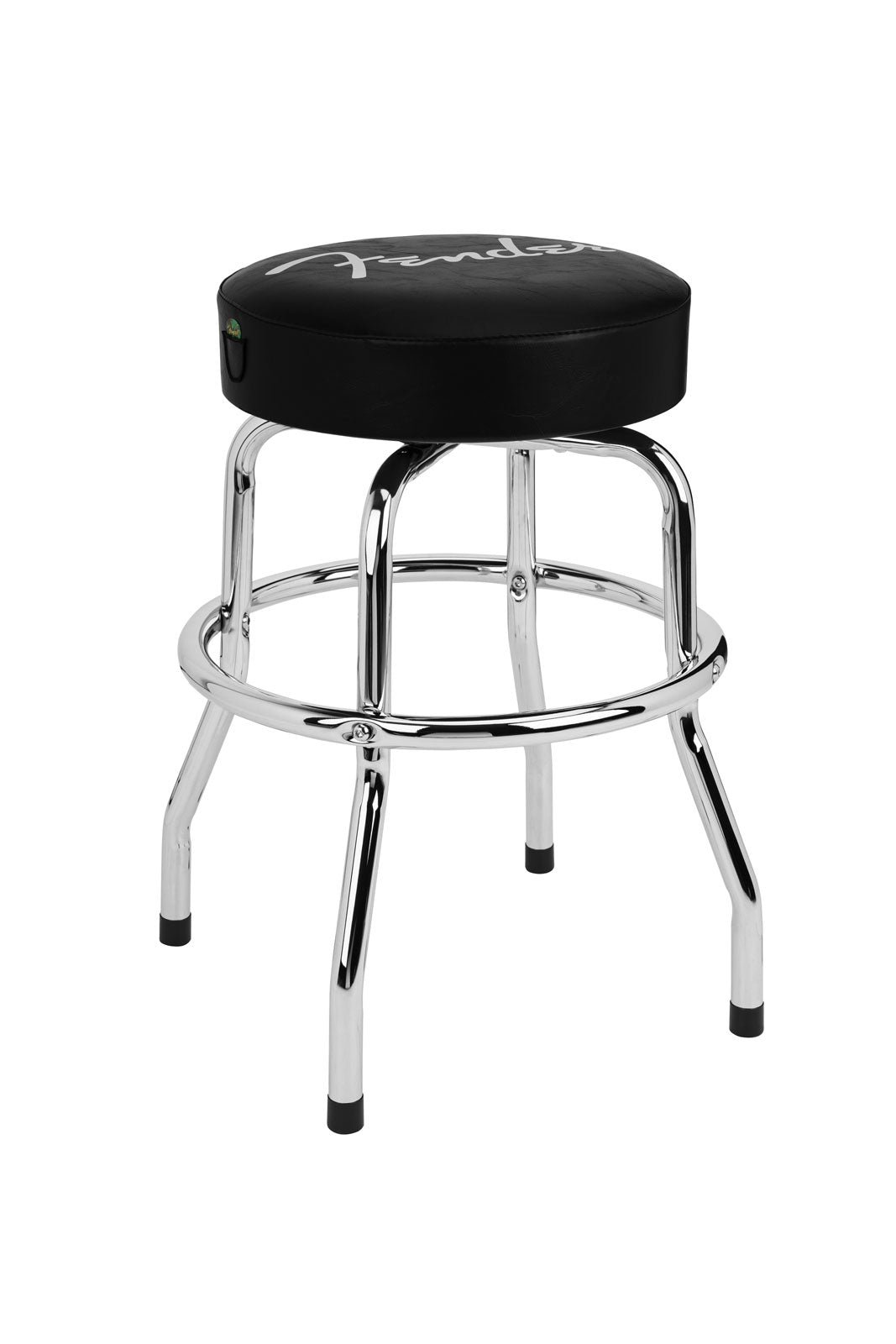 Spaghetti Logo Barhocker mit Plektrumtasche Schwarz-Chrom 24"