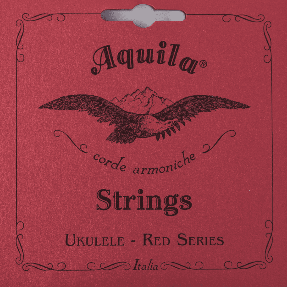 Aquila Reds Tenor-Ukulele-Satz GCEA G Tief Rot Umsponnen