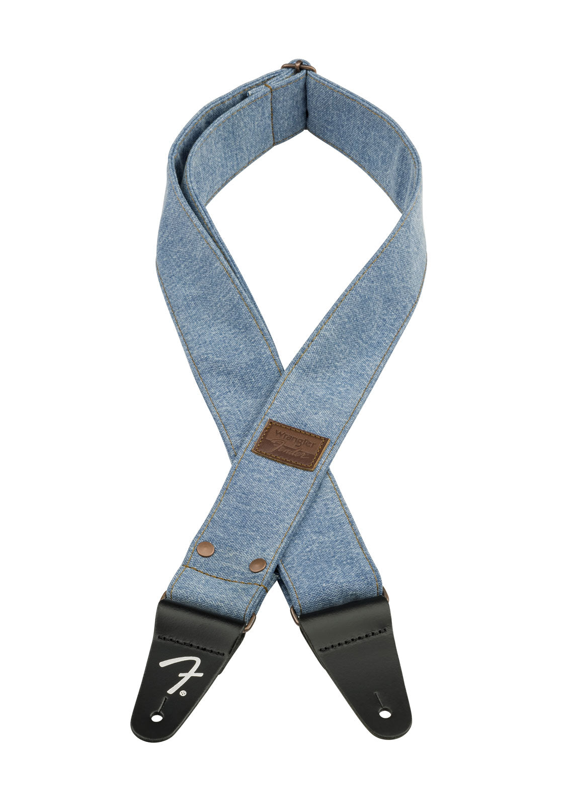 X WRANGLER RIVETED DENIM STRAP LIGHT INDIGO