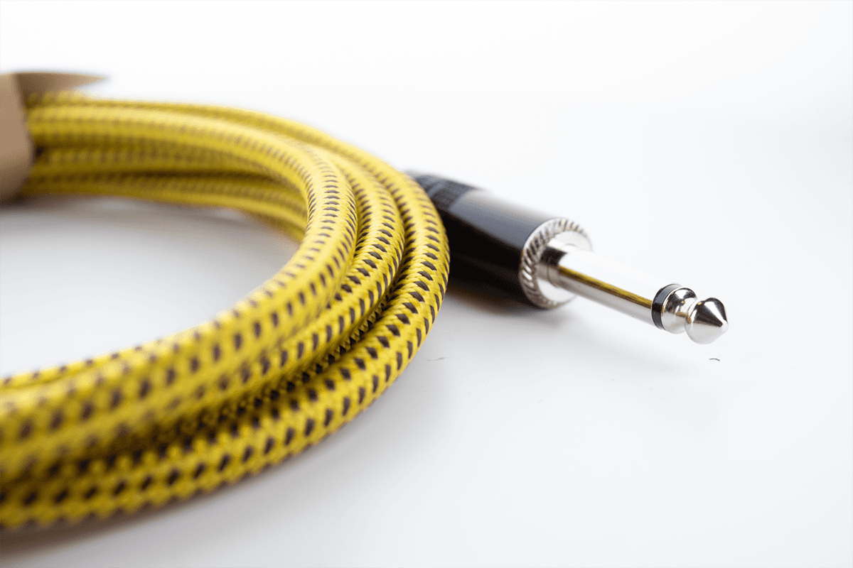 Cable Guitare Jack 3 M Tweed Jaune