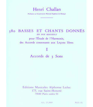 CHALLAN H. - 380 BASSES ET CHANTS DONNES VOL.7B REALISATION