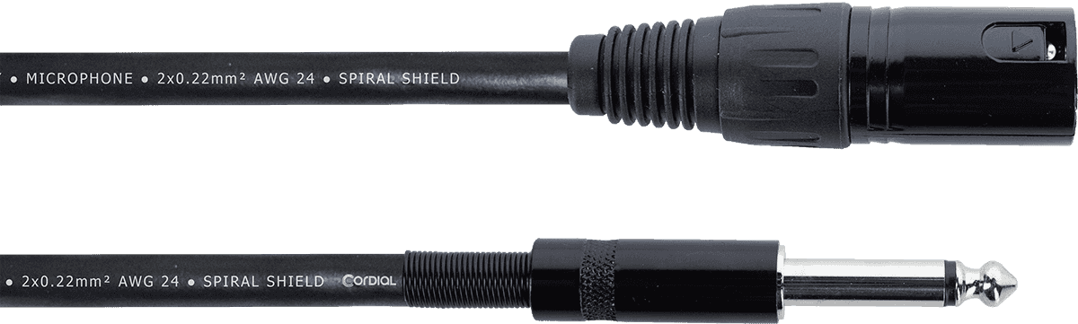 Cordial Câble Audio XLR Mâle / Jack Mono 5 M