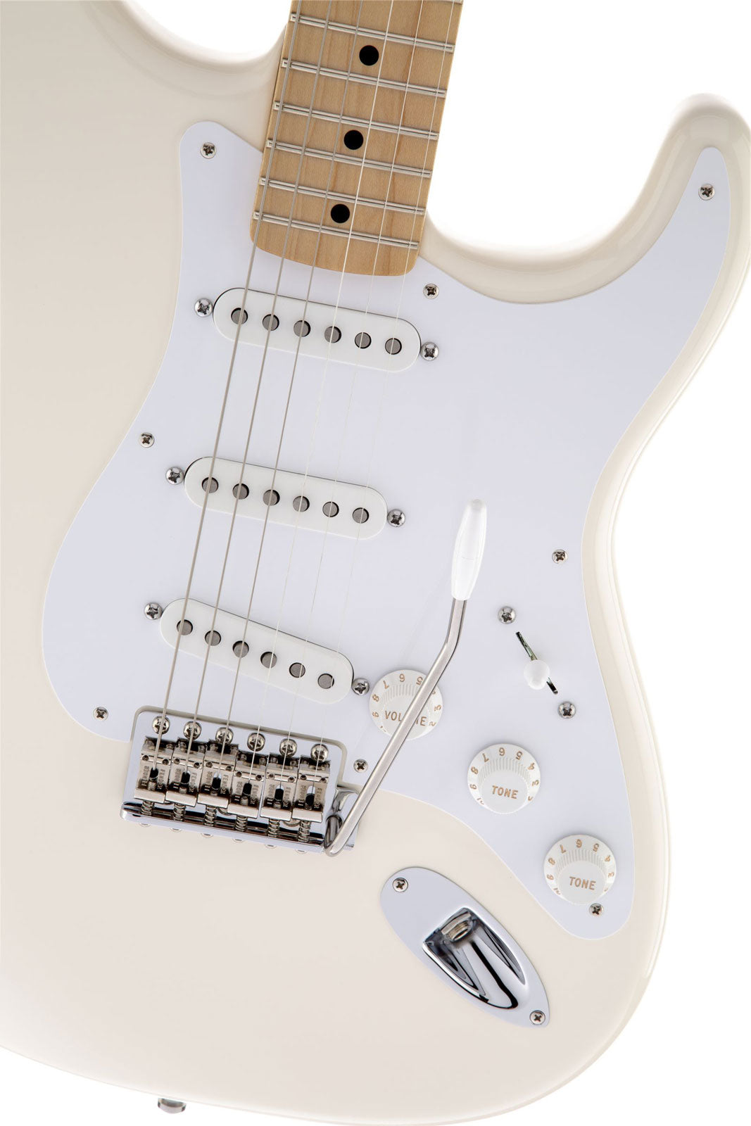 Stratocaster Signatur Jimmie Vaughan MN Tex-Mex Olympisches Weiß