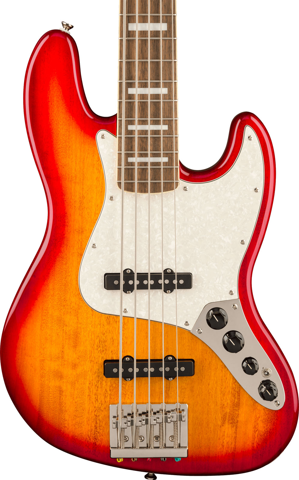 Classic Vibe Active '70s Jazz Bass V LRL White PLPG Sienna Sunburst