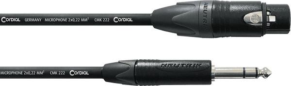 Câble Audio Stéréo XLR Femelle/jack 2,5 M