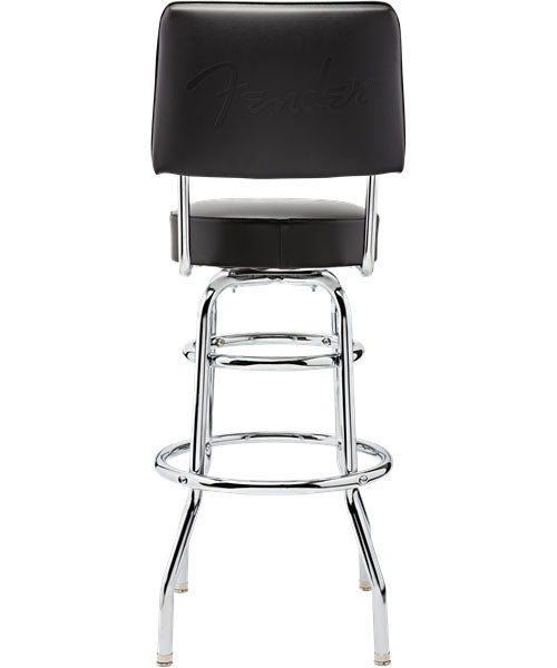30" Blackout Backrest Barstool With Embossed Logo
