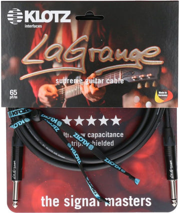 LA-grange Câble Instr. Noir 6M Jack Mono - Jack Mono
