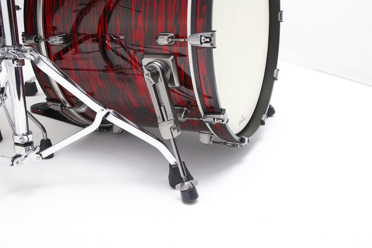 STARCLASSIC MAPLE STAGE 22 DRUM KIT SMOKED BLACK NICKEL SHELL HARDWARE RED OYSTER