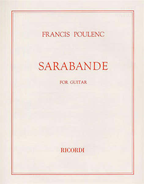 POULENC F. - SARABANDE - GUITARE