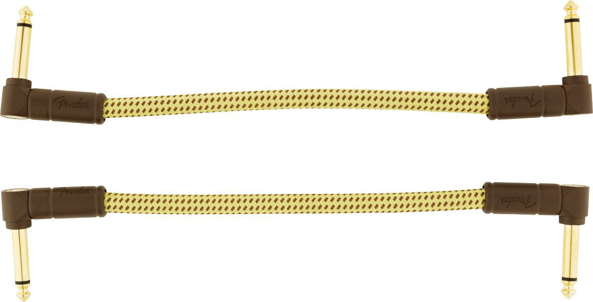 15cm Deluxe Instrument Cables (2-pack) Tweed