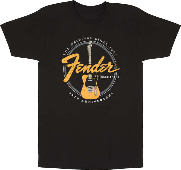 "L" T-Shirt 75th Telecaster Vintage Noir