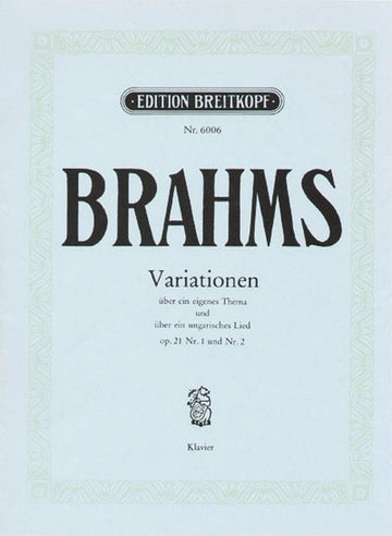 Brahms Johannes - Variationen Op. 21 - Piano