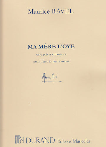 Ravel Ma Mere L'oye Piano 4 Mains