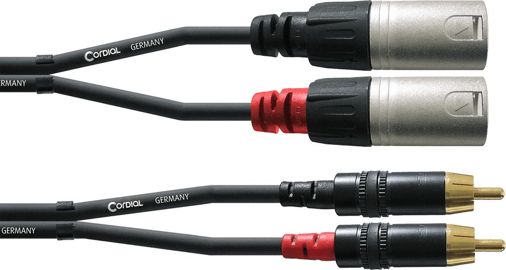 Cordial Câble Audio Double XLR Mâle/RCA 6 M