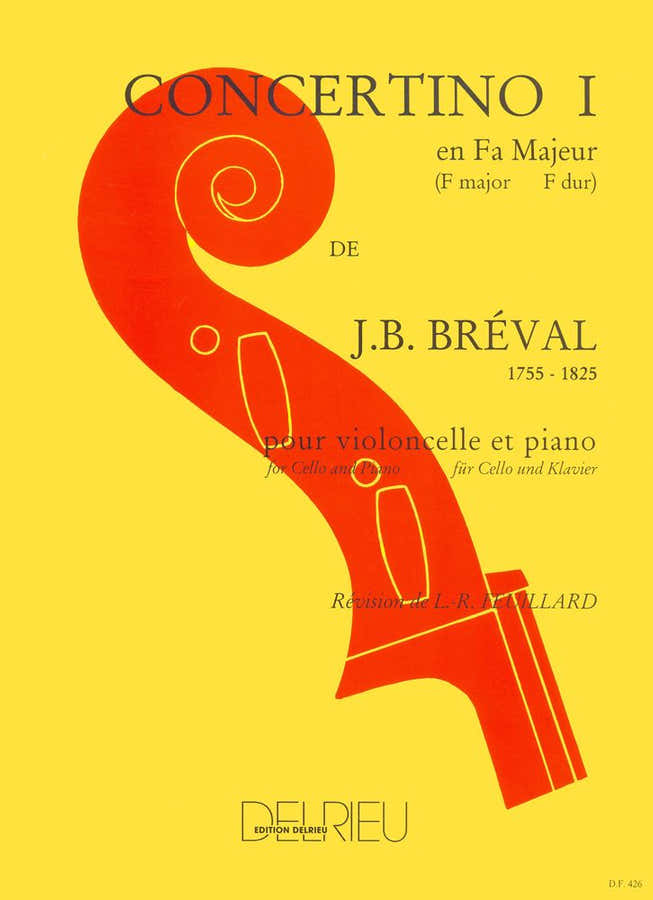 Breval J.B. - Concertino N°1 En Fa Maj. - Violoncello Pianoforte