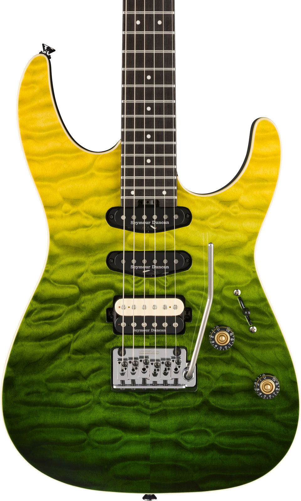 Pro-Mod Plus Dinky DK24 HSS 2PT EB QM Ebo Zombie-Farbverlauf