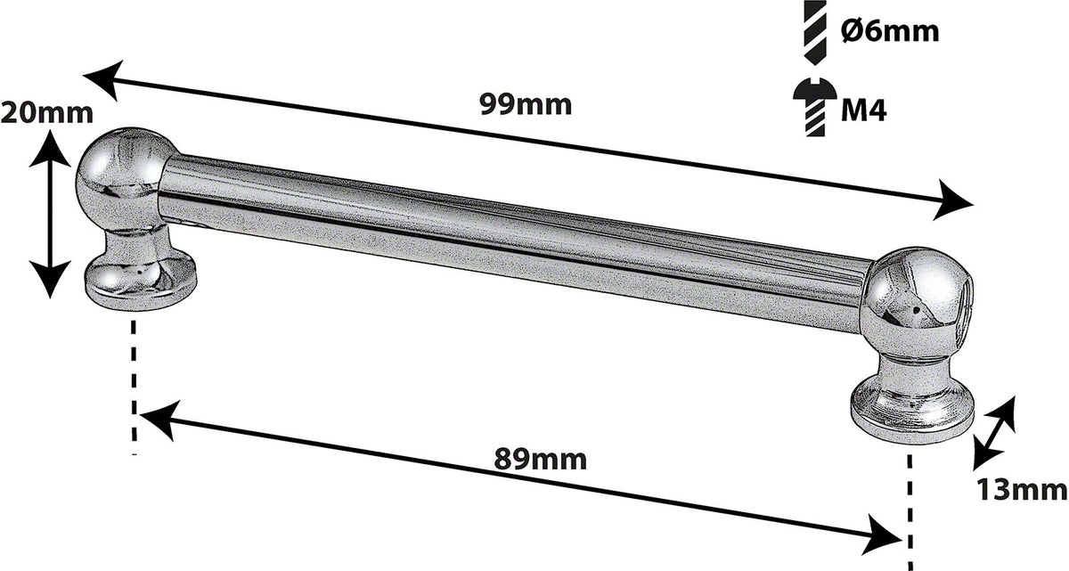 TL12D89 Coquille Tube 89mm Double Tirant (X1)