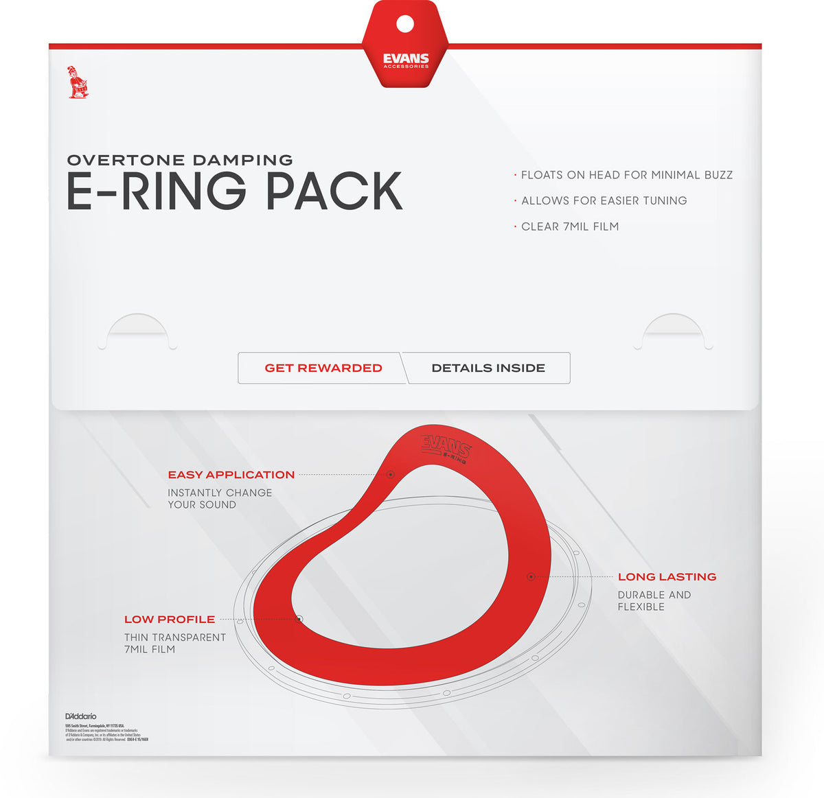 E16ER2 - Confezione di ricambio E-Ring16" (larga 2")