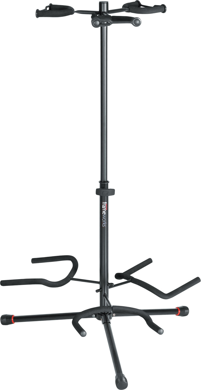 Stand triple pour guitare protection caoutchouc