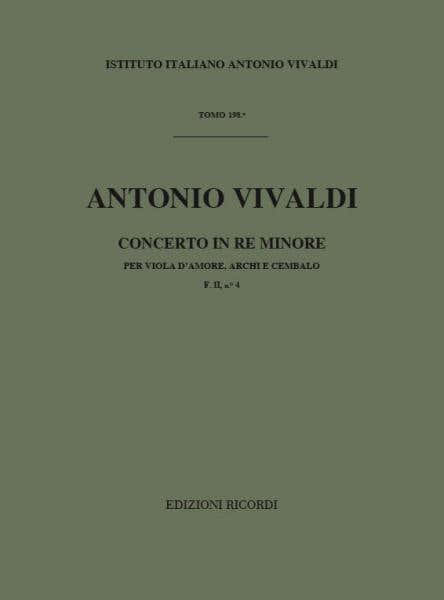 Ricordi Vivaldi A. - Concerto In Re Min. RV 393 F.ii/4 - Viole D'amour