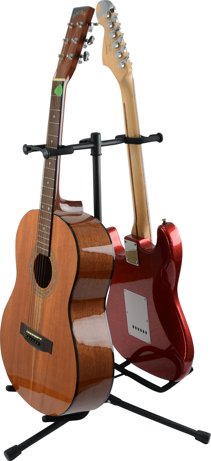 Stand double pour guitare protection caoutchouc