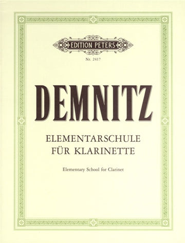 Demnitz Friedrich - Elementary Clarinet Tutor - Clarinet