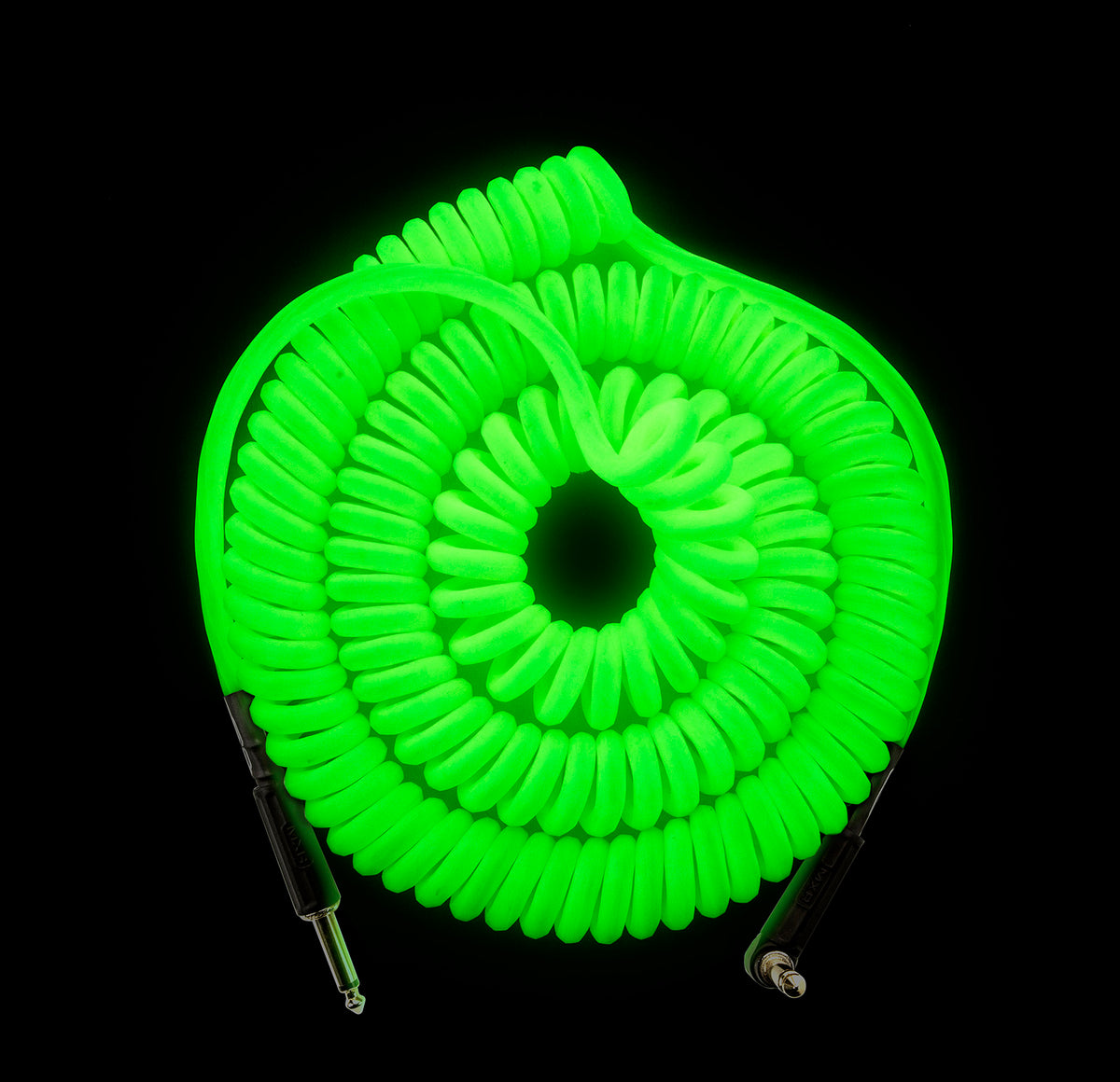 Cavo spiralato 9m Fosforescente al buio