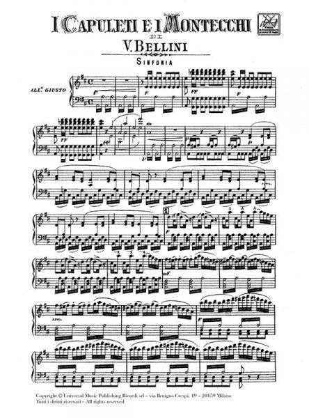 BELLINI V. - I CAPULETI E I MONTECCHI - CHANT ET PIANO