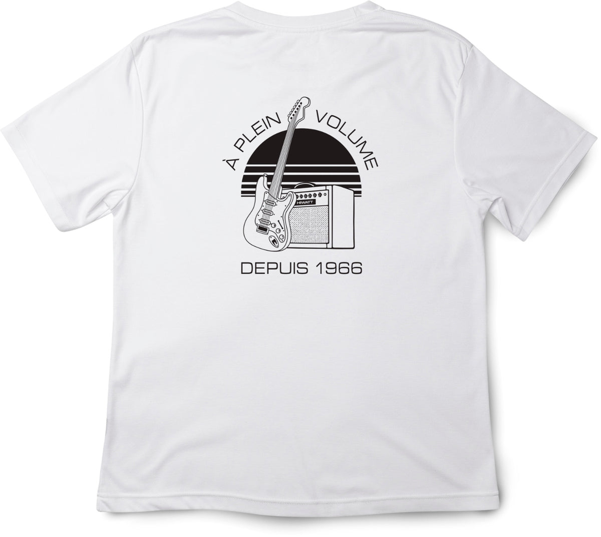 White T-Shirt Black Classic Logo L-Size