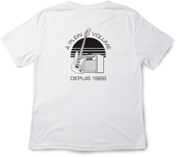 White T-Shirt Black Classic Logo L-Size