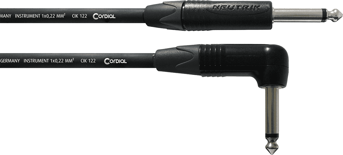 Cable Guitare Jack Droit /Coudéé 9 M