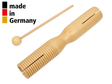 Klangblock / Guiro Buche 2 Töne + Schlägel - 3+