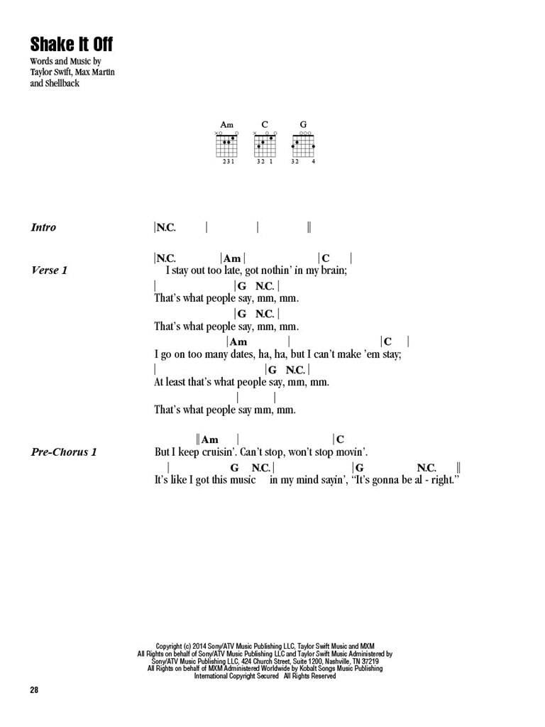 TAYLOR SWIFT ? STRUM & SING GUITAR