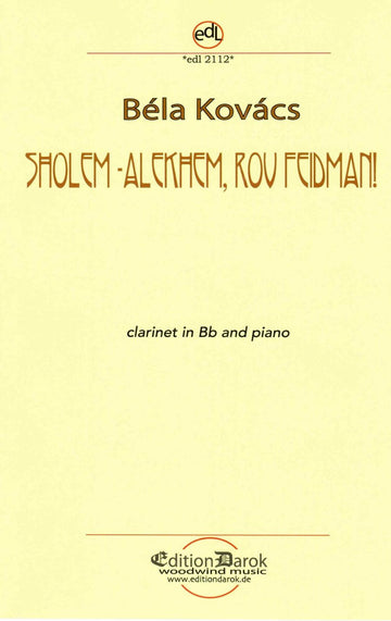 Sholem-Alekhem Rov Feidman Clarinette Et Piano - Kovacs
