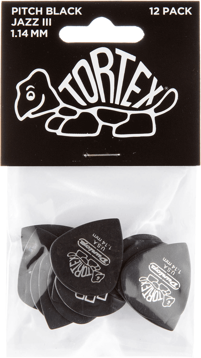 12 x 1,14mm Tortex Pitch Black Jazz III